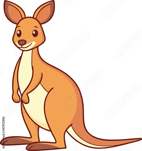 Color kangaroo icon vector illustration image 