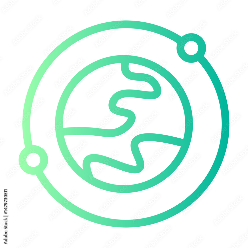 Fototapeta premium sustainable gradient icon