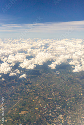 Obraz na płótnie aerial view of the clouds