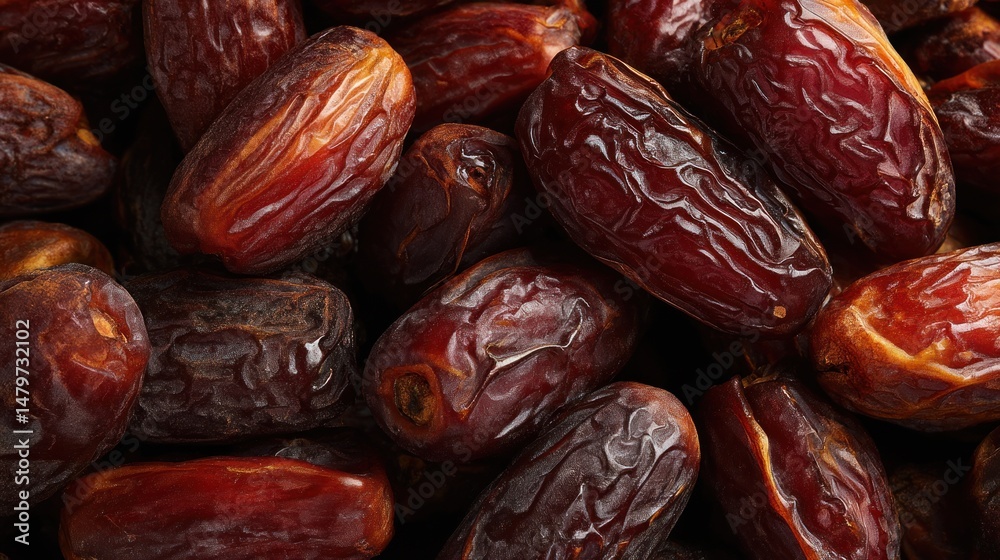 Close-up of Sweet, Ripe Medjool Dates Close-up of Sweet, Ripe Medjool Dates