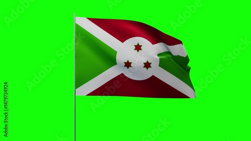 Greenbox Flag Waving on Pole