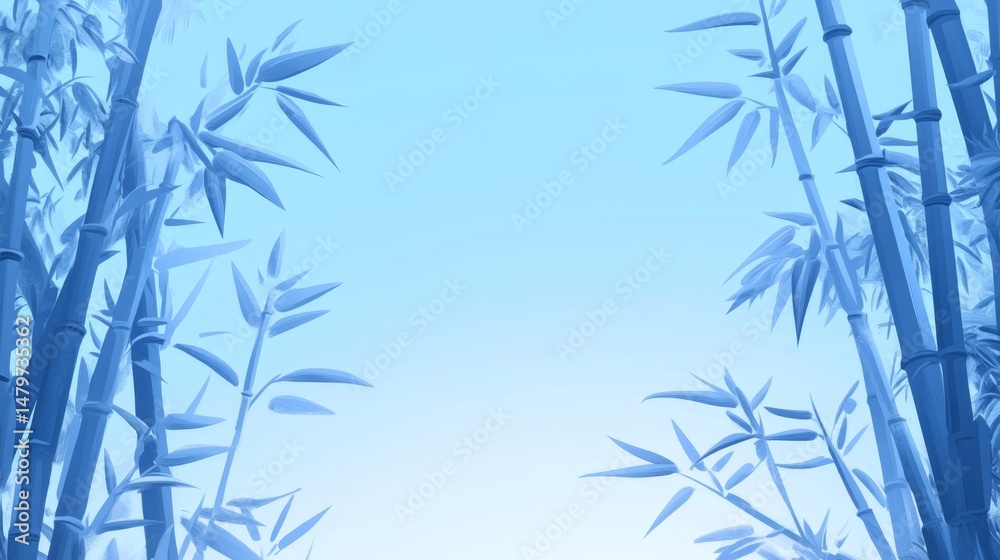 Fototapeta premium Serene bamboo forest tranquil landscape nature photography peaceful environment aesthetic viewpoint zen concept