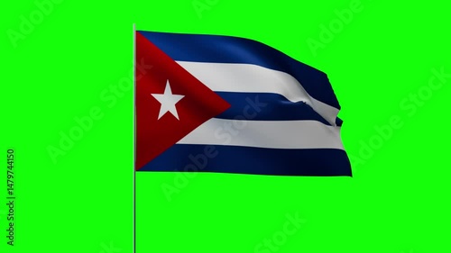 Greenbox Flag Waving on Pole