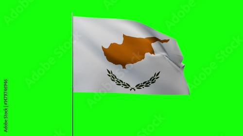 Greenbox Flag Waving on Pole