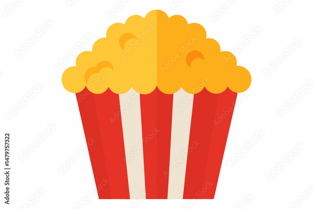 popcorn in a box vector illustration, popcorn box symbol popcorn in a box vector illustration, popcorn box symbol