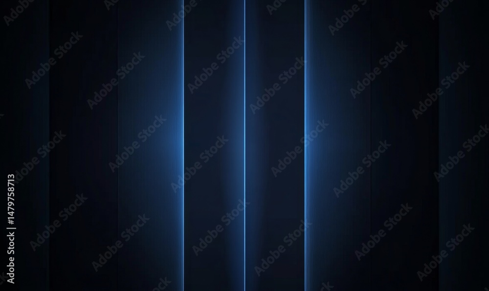 Obraz premium Dark Background with Blue Vertical Lines