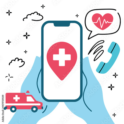 Mobile Healthcare and Emergency Services Concept