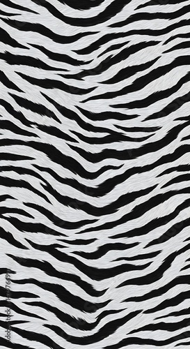 Fluid Zebra Stripes: Black & White Abstract Texture