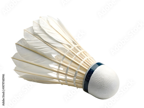 A badminton shuttlecock isolated on white background 