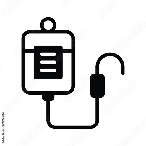 Check out our premium glyph icon of iv bag