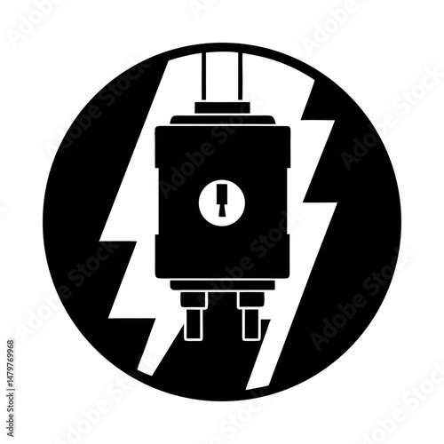 Circuit Breaker silhouette vector