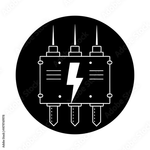 Circuit Breaker silhouette vector