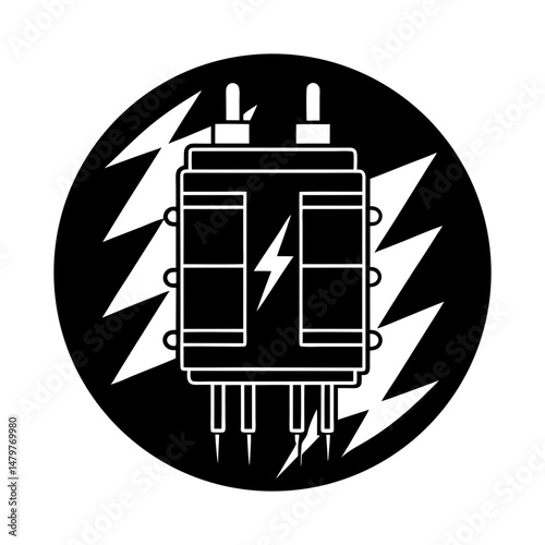 Circuit Breaker silhouette vector