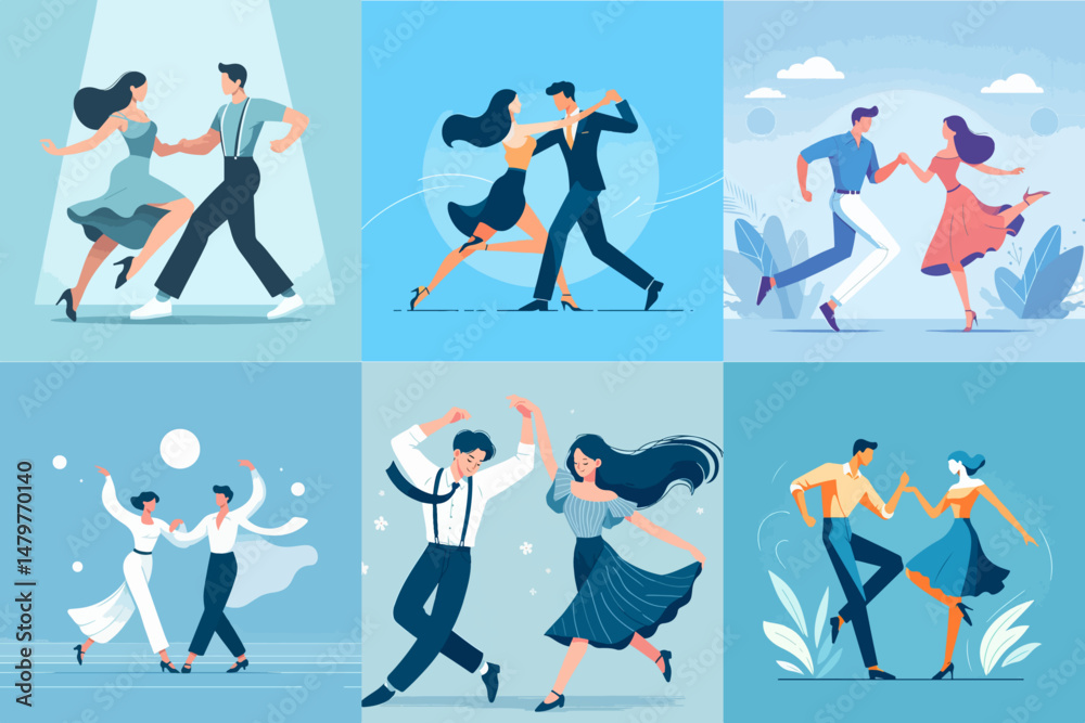 collection of couple dancing together collection of couple dancing together