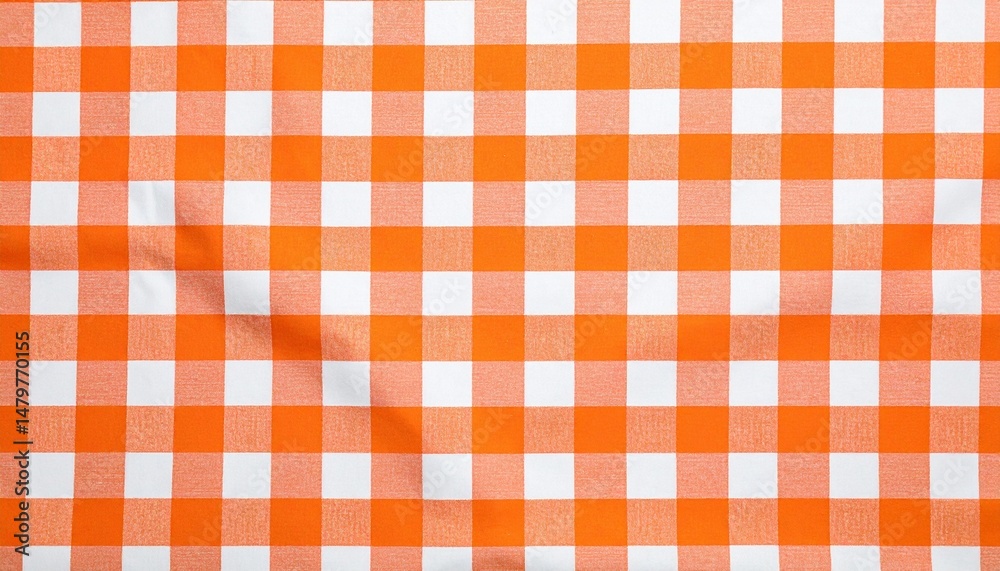 Orange and white checkered tablecloth pattern
Orange and white checkered tablecloth pattern