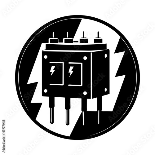 Circuit Breaker silhouette vector