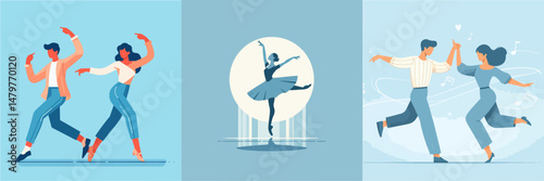 illustration of a girl dancing