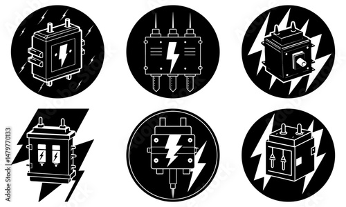 Circuit Breaker silhouette vector