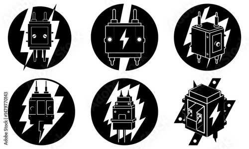 Circuit Breaker silhouette vector