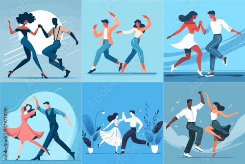 collection of couple dancing together