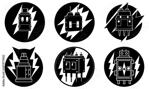 Circuit Breaker silhouette vector