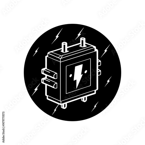 Circuit Breaker silhouette vector