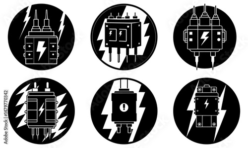 Circuit Breaker silhouette vector