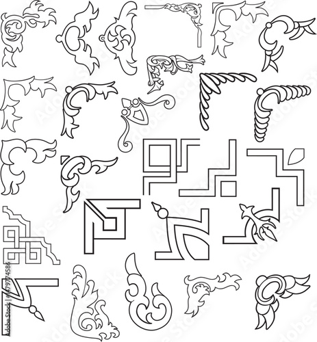 vector set of hand drawn elements for your design