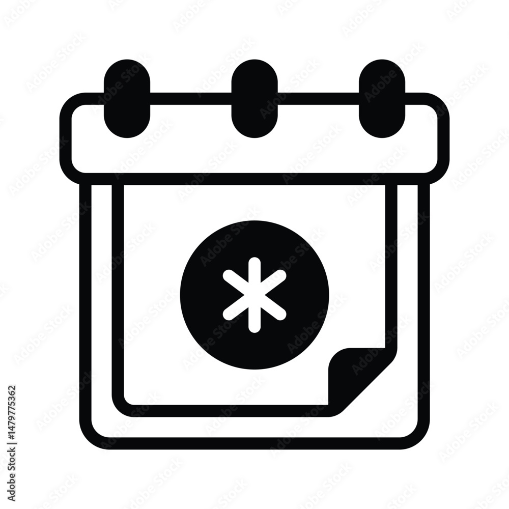 A modern glyph style icon of showing medical appointment A modern glyph style icon of showing medical appointment