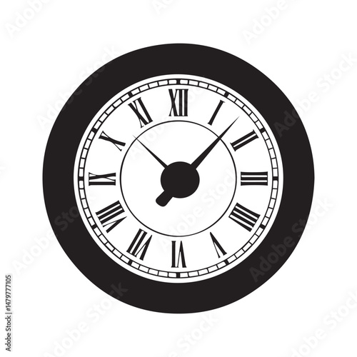 Classic Roman Numeral Clock Design