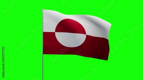 Greenbox Flag Waving on Pole