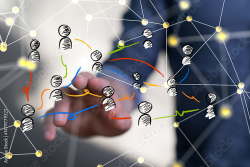 touching global network and...