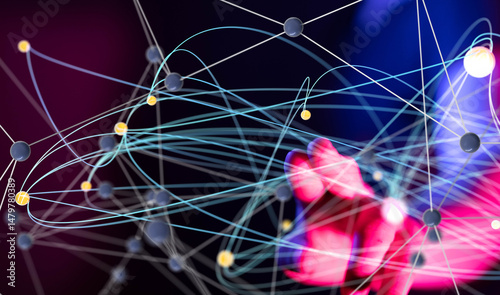 Global network. Blockchain....