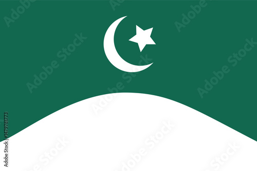 Pakistan Independence Day Background Vector Illustration in Green and White Theme