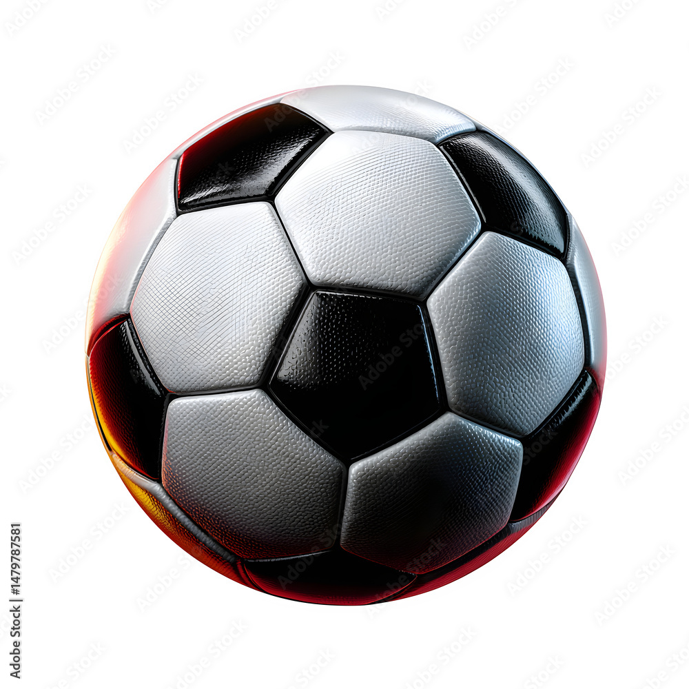 Fototapeta premium Football, isolated on transparent background