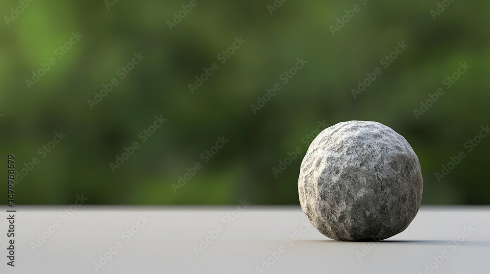 Gray Textured Sphere On Light Gray Background Gray Textured Sphere On Light Gray Background