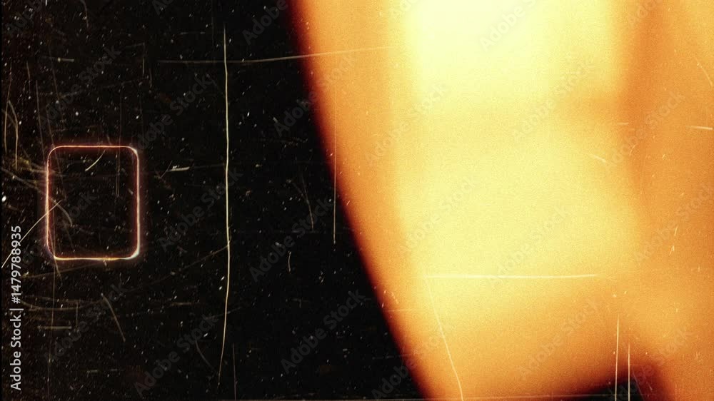 Old film burning effect with scratches, light leaks and dust