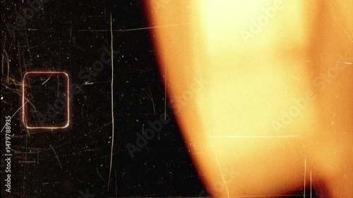 Old film burning effect with scratches, light leaks and dust