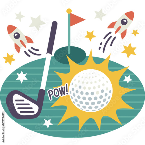 Golf sticker design