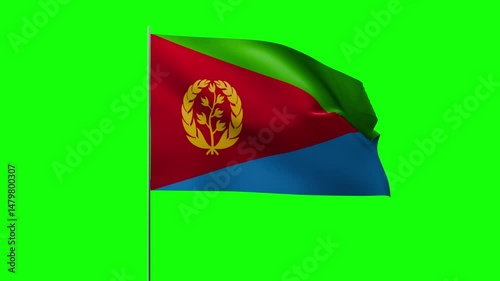 Greenbox Flag Waving on Pole