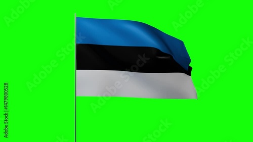 Greenbox Flag Waving on Pole