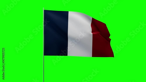 Greenbox Flag Waving on Pole