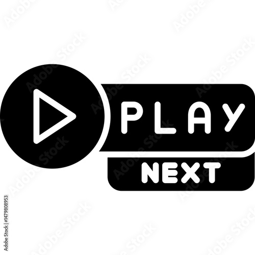 Play Next Icon Sequential Media Playback Symbol