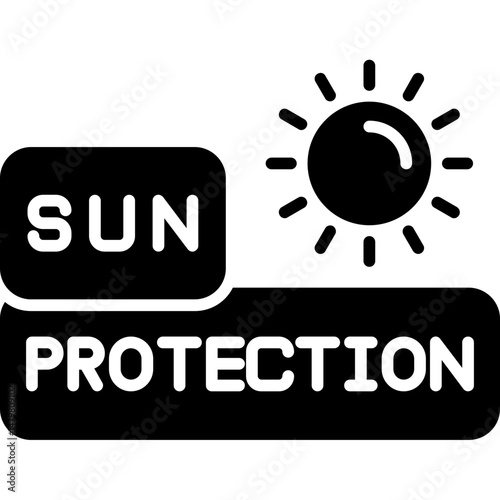 Sun Protection Icon UV Safety Product Symbol