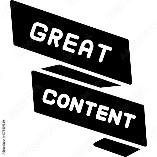 Great Content Icon Quality Blog or Media Label