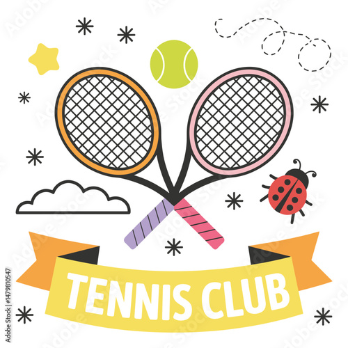 tennis racket and ball