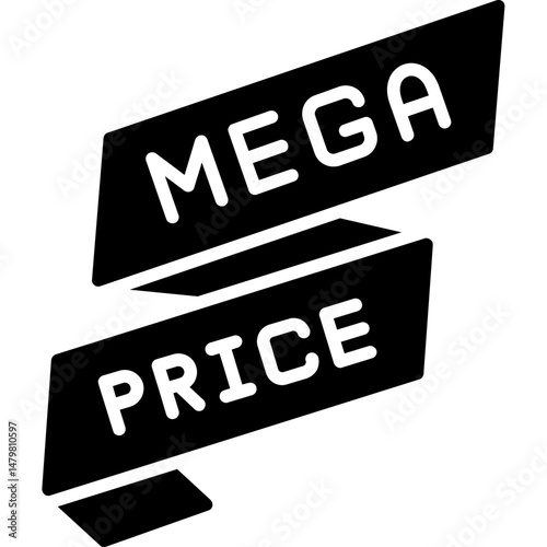 Mega Price Icon Huge Discount or Deal Symbol