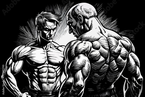 muscular male bodies