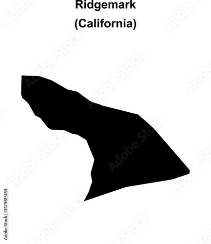 Ridgemark (California) blank outline map