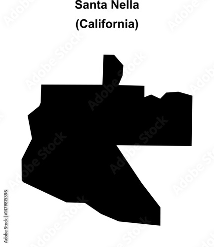 Santa Nella (California) blank outline map
